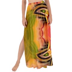 Fractals Graphic Fantasy Colorful Maxi Chiffon Tie-up Sarong by Pakrebo