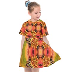 Fractals Graphic Fantasy Colorful Kids  Sailor Dress by Pakrebo