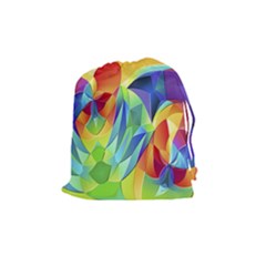 Modern Art Fractal Background Drawstring Pouch (medium) by Pakrebo