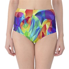 Modern Art Fractal Background Classic High-waist Bikini Bottoms by Pakrebo