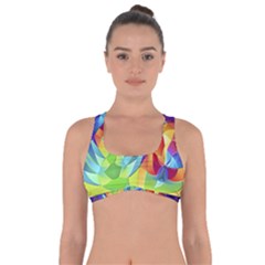 Modern Art Fractal Background Got No Strings Sports Bra by Pakrebo