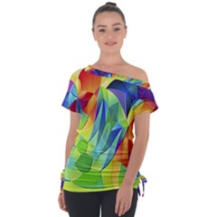 Modern Art Fractal Background Tie-up Tee