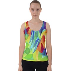 Modern Art Fractal Background Velvet Tank Top