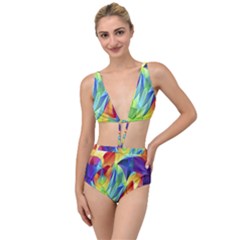 Modern Art Fractal Background Tied Up Two Piece Swimsuit