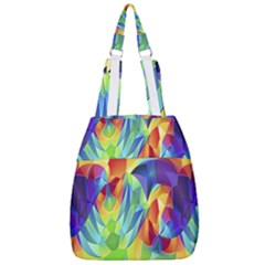 Modern Art Fractal Background Center Zip Backpack