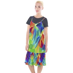 Modern Art Fractal Background Camis Fishtail Dress