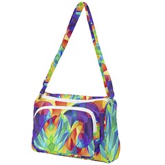 Modern Art Fractal Background Front Pocket Crossbody Bag