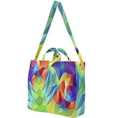 Modern Art Fractal Background Square Shoulder Tote Bag