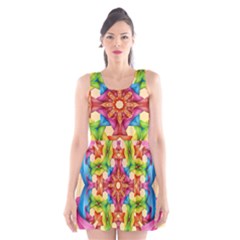 Pattern Tile Background Image Deco Scoop Neck Skater Dress by Pakrebo