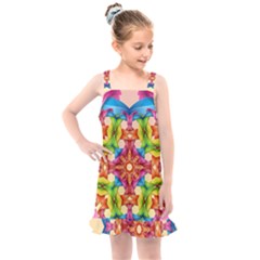 Pattern Tile Background Image Deco Kids  Overall Dress by Pakrebo