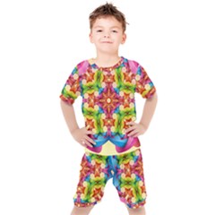 Pattern Tile Background Image Deco Kids  Tee And Shorts Set