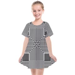 Construction Background Geometric Kids  Smock Dress