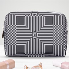 Construction Background Geometric Make Up Pouch (medium)