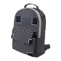 Construction Background Geometric Flap Pocket Backpack (large)