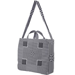 Construction Background Geometric Square Shoulder Tote Bag