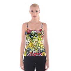 Pattern Background Abstract Color Spaghetti Strap Top by Pakrebo