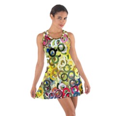 Pattern Background Abstract Color Cotton Racerback Dress by Pakrebo