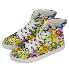 Pattern Background Abstract Color Women s Hi-top Skate Sneakers