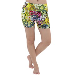 Pattern Background Abstract Color Lightweight Velour Yoga Shorts