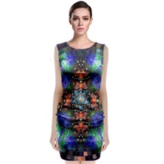 Mosaic Kaleidoscope Form Pattern Classic Sleeveless Midi Dress