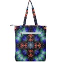 Mosaic Kaleidoscope Form Pattern Double Zip Up Tote Bag View2