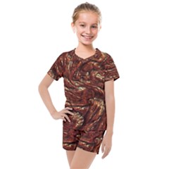 Background Structure Surface Kids  Mesh Tee And Shorts Set