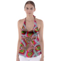 Fractal Art Pictures Digital Art Babydoll Tankini Top by Pakrebo