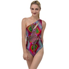 Fractal Art Pictures Digital Art To One Side Swimsuit