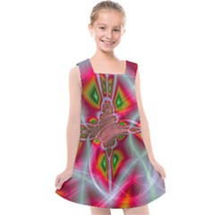 Fractal Art Pictures Digital Art Kids  Cross Back Dress