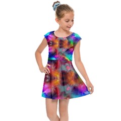 Farbenpracht Kaleidoscope Kids  Cap Sleeve Dress