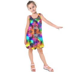 Farbenpracht Kaleidoscope Kids  Sleeveless Dress by Pakrebo