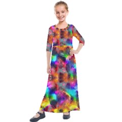 Farbenpracht Kaleidoscope Kids  Quarter Sleeve Maxi Dress