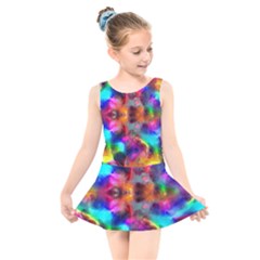 Farbenpracht Kaleidoscope Kids  Skater Dress Swimsuit