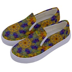 Farbenpracht Kaleidoscope Kids  Canvas Slip Ons by Pakrebo