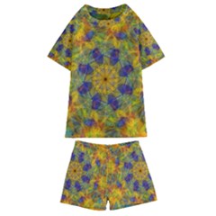 Farbenpracht Kaleidoscope Kids  Swim Tee And Shorts Set