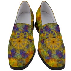 Farbenpracht Kaleidoscope Women s Chunky Heel Loafers