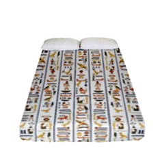 Egyptian Hieroglyphs Fitted Sheet (full/ Double Size)