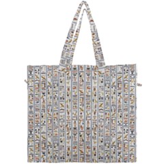 Egyptian Hieroglyphs Canvas Travel Bag by ArtworkByPatrick