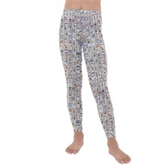 Egyptian Hieroglyphs Kids  Lightweight Velour Leggings