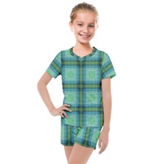 Background Pattern Structure Kids  Mesh Tee And Shorts Set