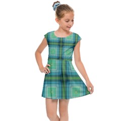 Background Pattern Structure Kids  Cap Sleeve Dress by Pakrebo