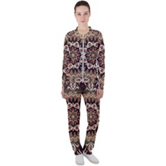 Seamless Pattern Floral Flower Casual Jacket And Pants Set