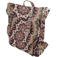 Seamless Pattern Floral Flower Buckle Up Backpack