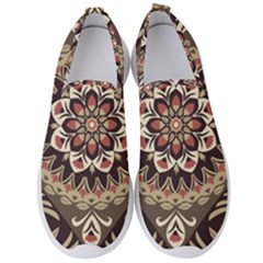 Seamless Pattern Floral Flower Men s Slip On Sneakers