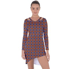 Tile Background Image Pattern Asymmetric Cut-out Shift Dress by Pakrebo