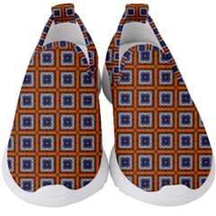 Tile Background Image Pattern Kids  Slip On Sneakers