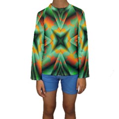 Farbenpracht Kaleidoscope Kids  Long Sleeve Swimwear by Pakrebo