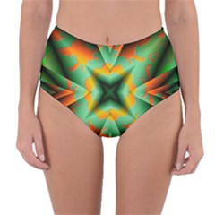 Farbenpracht Kaleidoscope Reversible High-waist Bikini Bottoms by Pakrebo