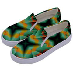 Farbenpracht Kaleidoscope Kids  Canvas Slip Ons by Pakrebo