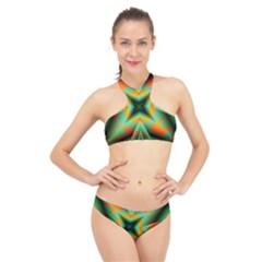 Farbenpracht Kaleidoscope High Neck Bikini Set